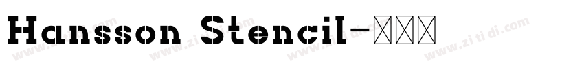Hansson Stencil字体转换